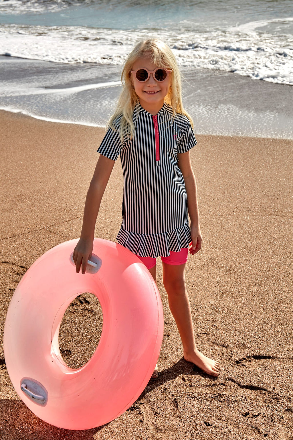 Girls striped swimsuit