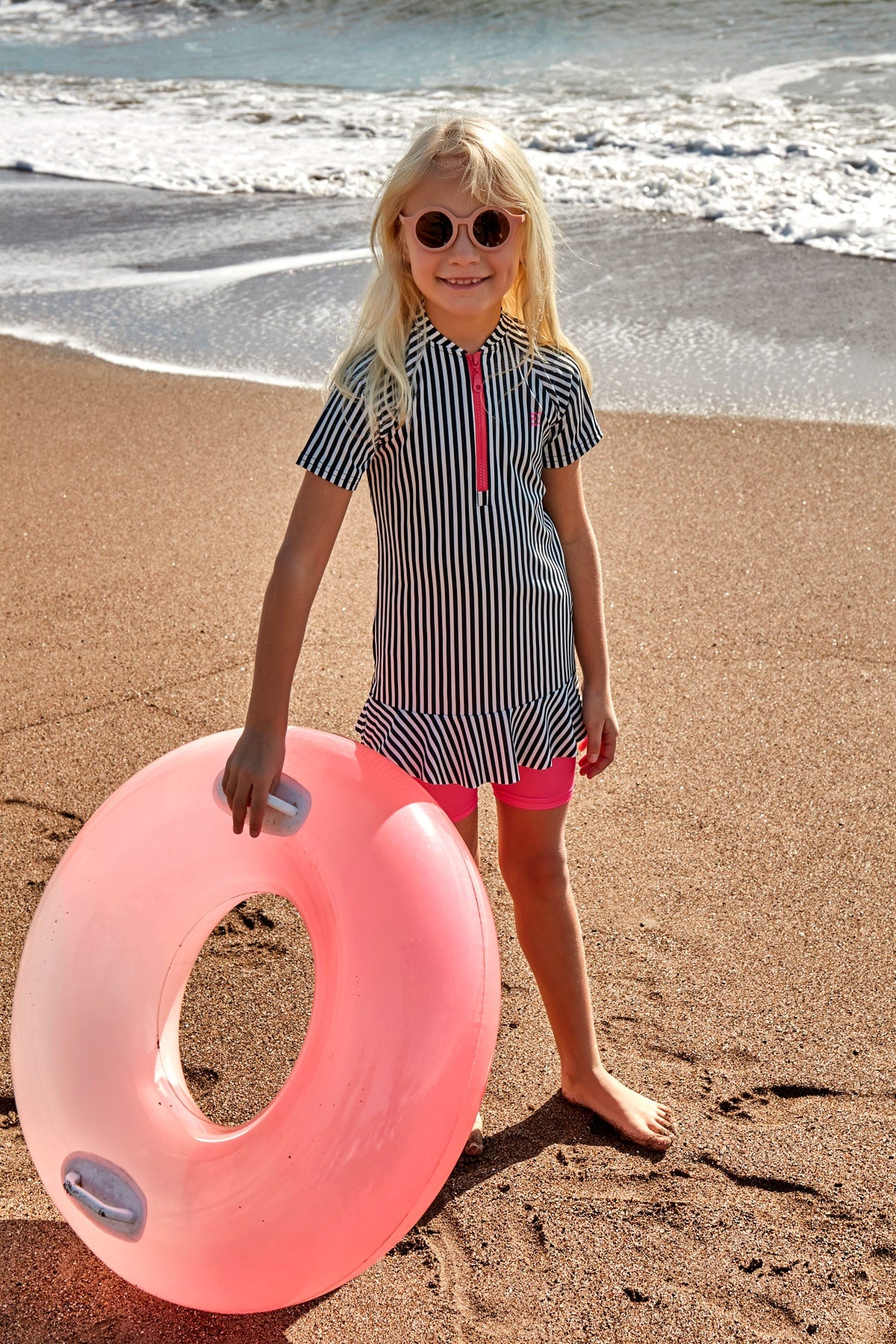 Girls striped swimsuit